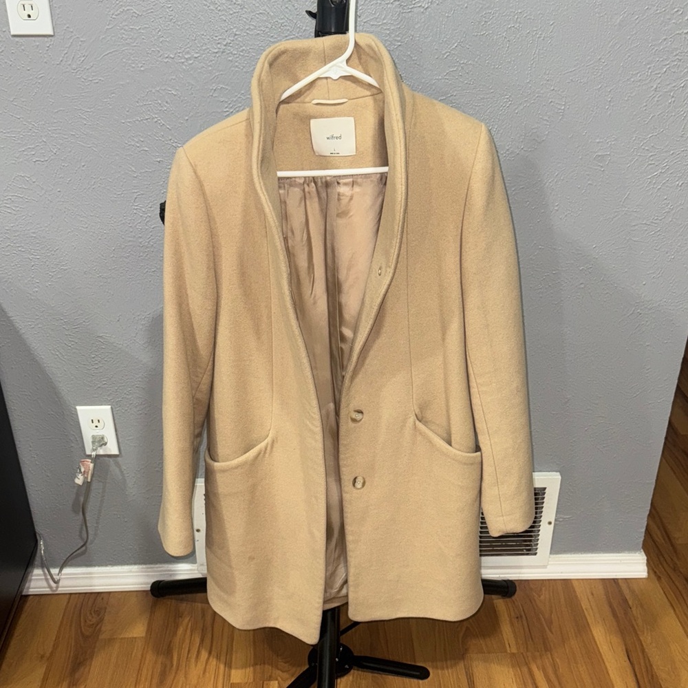 Aritizia Wilfred Camel Wool Blend Coat